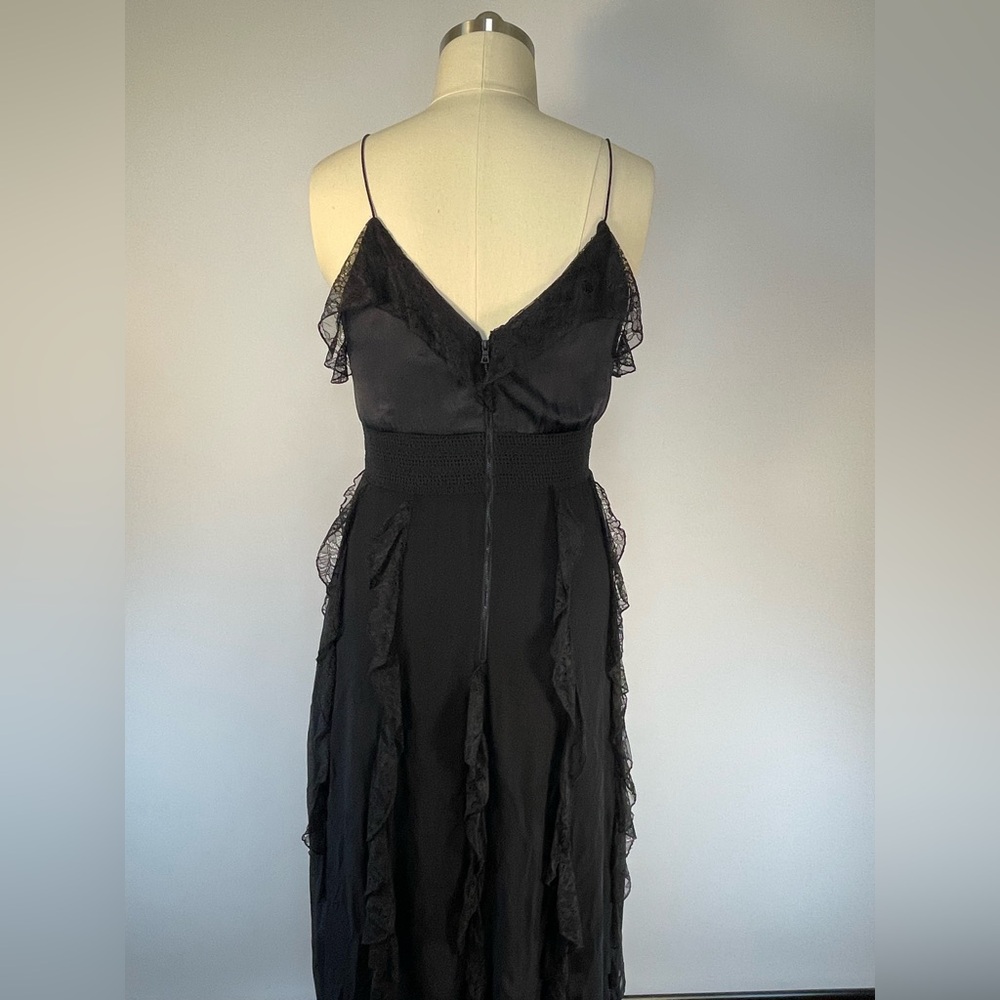 Alice + Olivia MCGUIRE RUFFLE SLIT MIDI - Picture 6 of 14